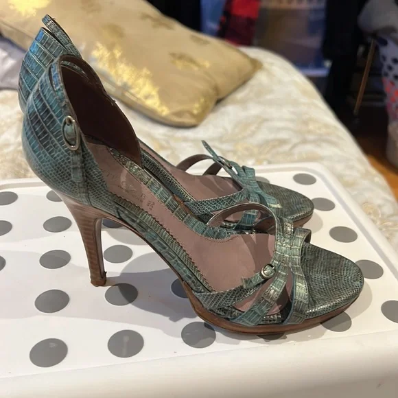 Open toes heels, wood heel 3x25 - Picture 3 of 4